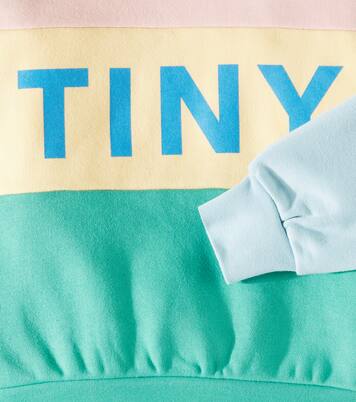 Color Block logo cotton sweatshirt | Tinycottons