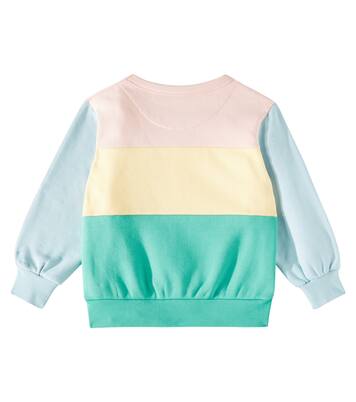 Color Block logo cotton sweatshirt | Tinycottons