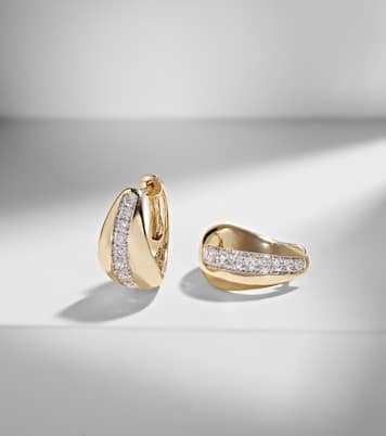 Ohrringe Pistachio aus 10kt Gelbgold mit Diamanten | Stone and Strand