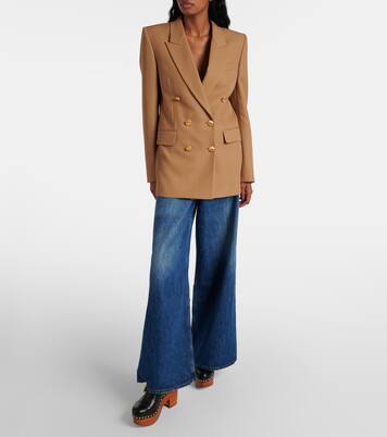 Blazer cruzado de lana grain de poudre | Chloé