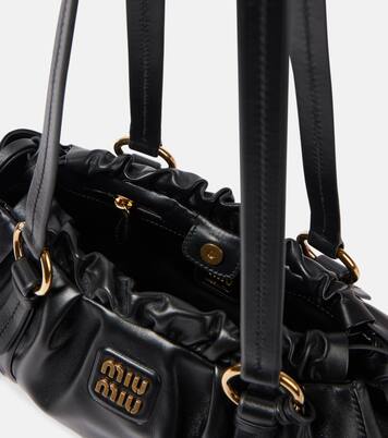 Medium leather shoulder bag | Miu Miu