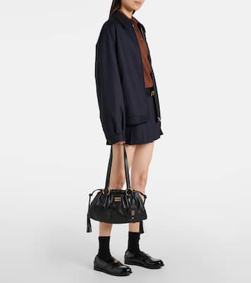 Medium leather shoulder bag | Miu Miu