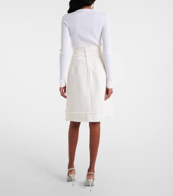 High-Rise-Midirock aus Tweed | Dolce&Gabbana