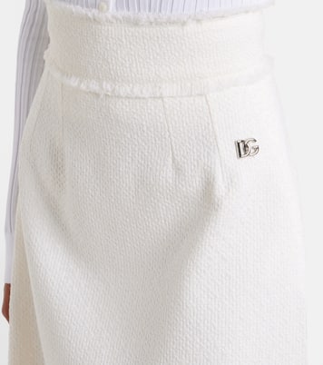 High-Rise-Midirock aus Tweed | Dolce&Gabbana