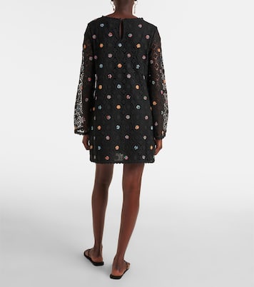 Verziertes Minikleid Mylene aus Häkelstrick | Rixo