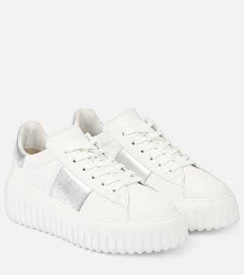 Plateau-Sneakers H-Stripes aus Leder | Hogan