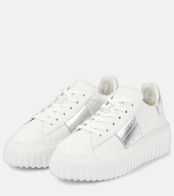 Plateau-Sneakers H-Stripes aus Leder | Hogan