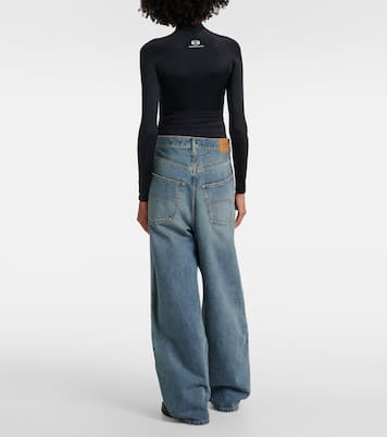 Faded mid-rise wide-leg jeans | Balenciaga
