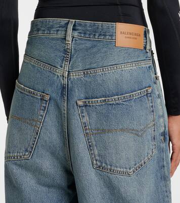 Faded mid-rise wide-leg jeans | Balenciaga