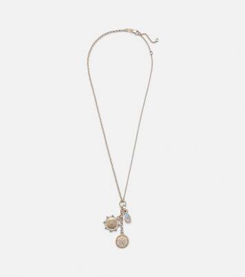 Forever & Always 18kt gold pendant necklace with diamonds and opal | FoundRae
