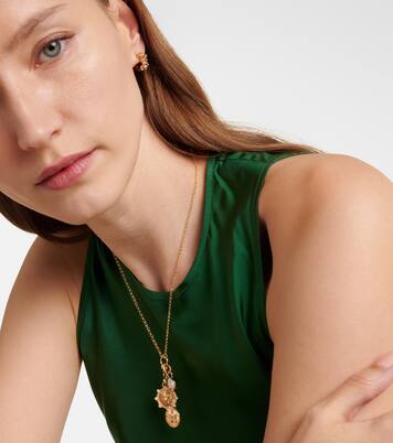 Forever & Always 18kt gold pendant necklace with diamonds and opal | FoundRae