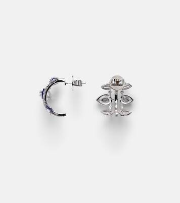 Boucles d'oreilles Tulip en or blanc 18 ct et diamants | Kamyen