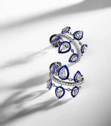 Boucles d'oreilles Tulip en or blanc 18 ct et diamants | Kamyen