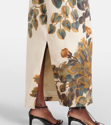 Robe bustier Evalita en lin à fleurs | SIR