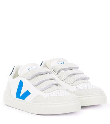 V-90 suede-trimmed leather sneakers | Veja Kids