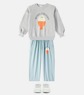 V-90 suede-trimmed leather sneakers | Veja Kids