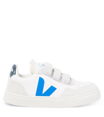 V-90 suede-trimmed leather sneakers | Veja Kids