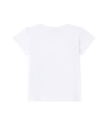 T-shirt en coton mélangé à fleurs | Monnalisa