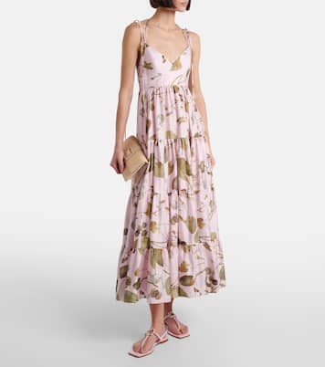 Bedrucktes Midikleid aus Baumwolle | Erdem