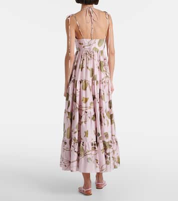 Bedrucktes Midikleid aus Baumwolle | Erdem