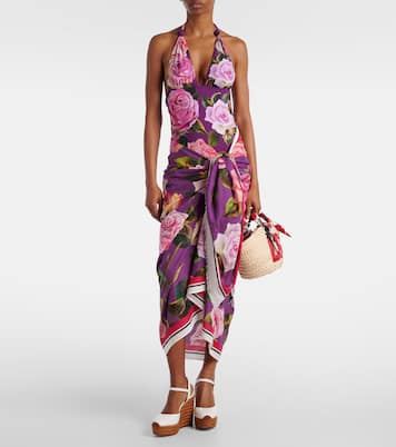 Floral cotton beach cover-up | Dolce&Gabbana