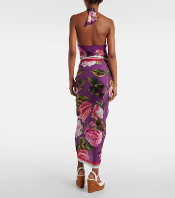 Floral cotton beach cover-up | Dolce&Gabbana