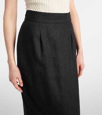 Matilda 티어드 리넨 펜슬 스커트 | Posse