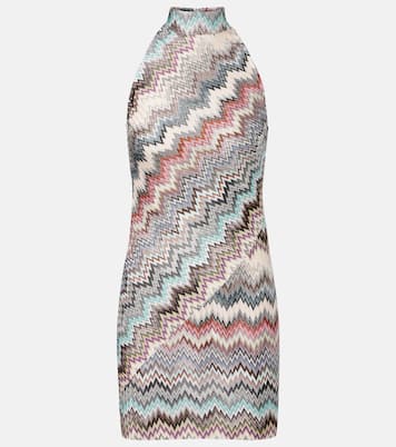 Zig Zag embellished lamé minidress | Missoni