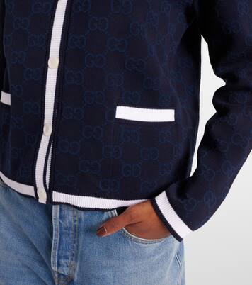 GG cotton intarsia cardigan | Gucci