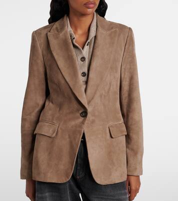 Blazer aus Veloursleder | Brunello Cucinelli
