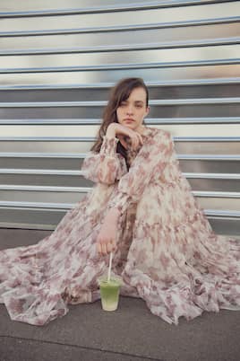 Robe Domenica en toile de Jouy et tulle | C'era Una Volta