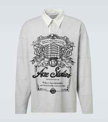 Logo cotton jersey polo shirt | Acne Studios