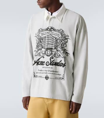 Logo cotton jersey polo shirt | Acne Studios
