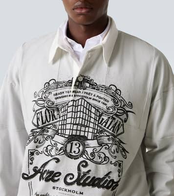 Logo cotton jersey polo shirt | Acne Studios