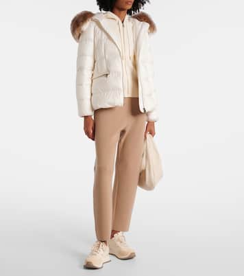 Boed shearling-trimmed down jacket | Moncler