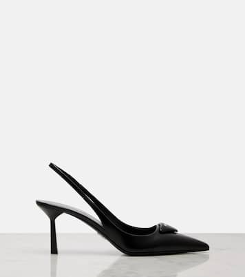 Leather slingback pumps | Prada