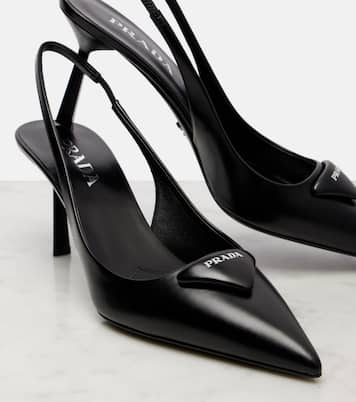 Leather slingback pumps | Prada