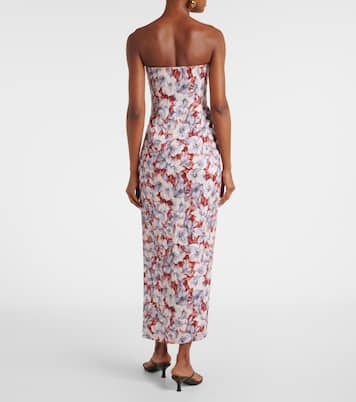 Robe longue Rosalie en lin à fleurs | Posse