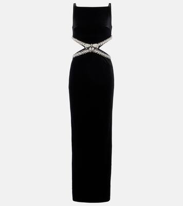 Robe longue en velours | Self-Portrait