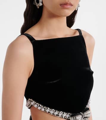 Robe longue en velours | Self-Portrait