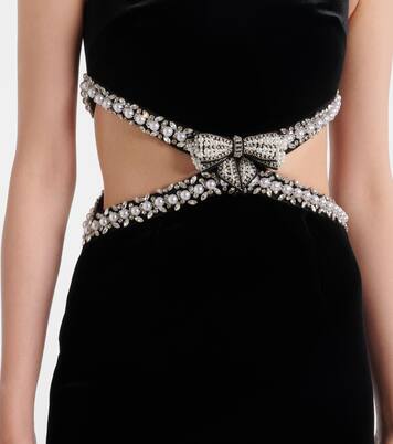 Robe longue en velours | Self-Portrait