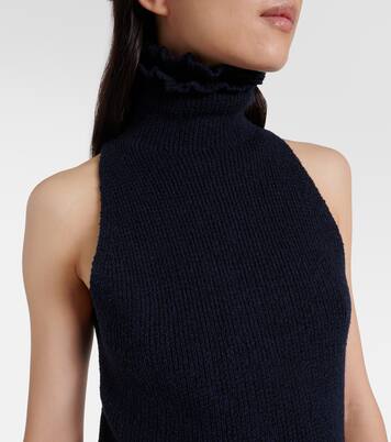 Wool and silk-blend turtleneck top | Alaïa