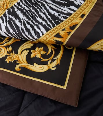 Wild Cats cotton satin throw | Versace Home