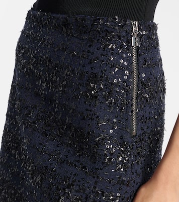 Minirock aus Bouclé mit Pailletten | Rotate
