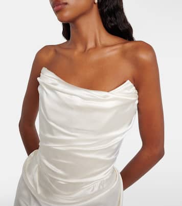 Vixen scarf-detail draped silk-blend gown | Vivienne Westwood