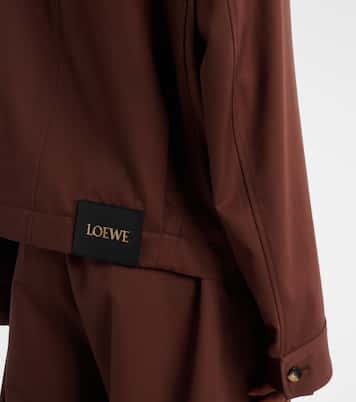 Chaqueta de sarga de algodón y seda con cinturón | Loewe