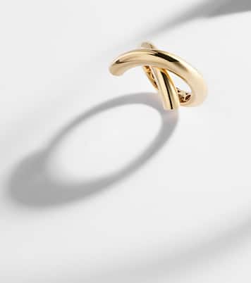 Cross Loop Medium 18kt gold ring | Engelbert