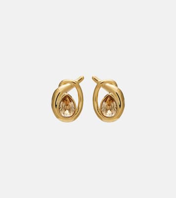 Boucles d’oreilles Looped à cristaux | Oscar de la Renta