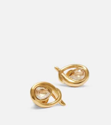 Boucles d’oreilles Looped à cristaux | Oscar de la Renta