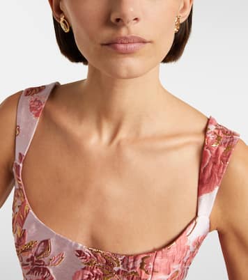 Boucles d’oreilles Looped à cristaux | Oscar de la Renta